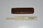 Antieke rekenliniaal + etui Sun Hemmi Japan 1950 techniek, Antiek en Kunst, Ophalen of Verzenden