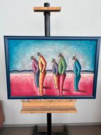 Schilderij van B. Long - Figuren, Antiek en Kunst, Kunst | Schilderijen | Klassiek, Ophalen