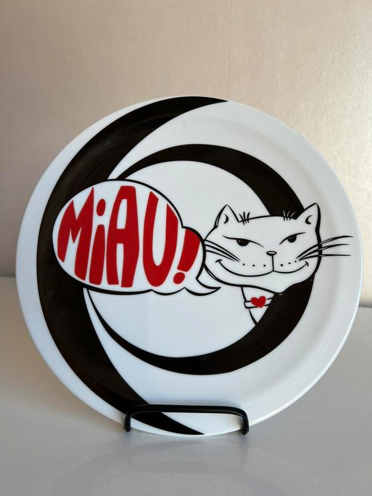 Ritzenhoff Design Bord MIAUW Poes Kater by Petra Peschkes, Antiek en Kunst, Kunst | Designobjecten, Ophalen of Verzenden