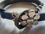 Blauw leren ARMBAND / Armbandje Hip / Ibiza / Boho / Spirit, Ophalen of Verzenden, Zo goed als nieuw, Blauw, Leer