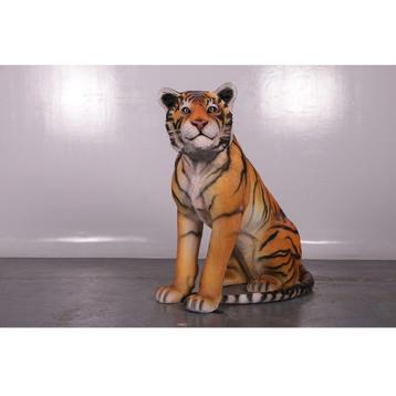 Tiger Sitting – Tijgerbeeld lengte 129 cm beschikbaar voor biedingen