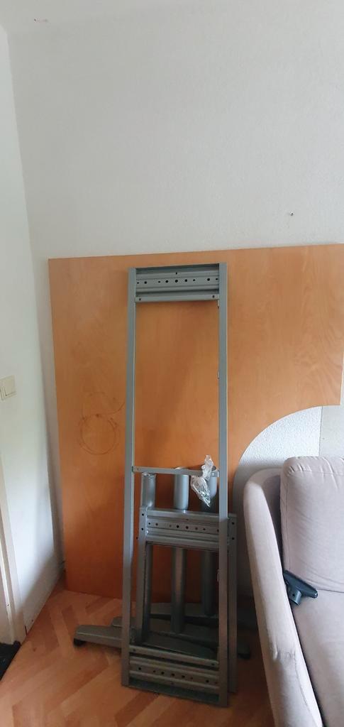 Hoekbureau 160x120 Ikea Galant, Huis en Inrichting, Bureaus, Gebruikt, In hoogte verstelbaar, Ophalen