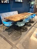 6 x Design Kicca stoel  - showroom modellen, Huis en Inrichting, Stoelen, Ophalen, Kunststof, Blauw, Zo goed als nieuw