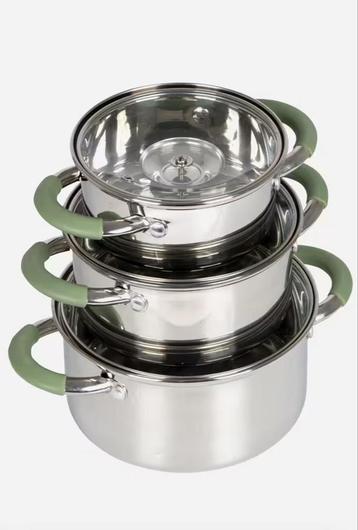 Bo-Camp Pannenset Elan 1 plus 3-Delig RVS beschikbaar voor biedingen