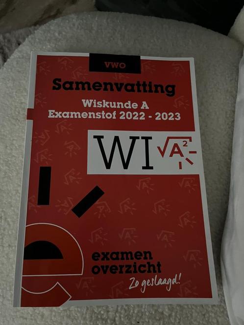 ExamenOverzicht - Samenvatting Examenstof Wiskunde A VWO, Boeken, Schoolboeken, Zo goed als nieuw, Wiskunde A, VWO, Ophalen of Verzenden