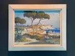 Schilderij jaren 60 Zuid Frankrijk, Antiek en Kunst, Ophalen of Verzenden