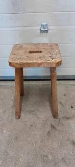 Vintage houten krukje - kruk, Ophalen, Gebruikt, Hout