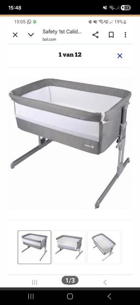 Safety 1st Calidoo Co-Sleeper Bedje, Kinderen en Baby's, Babywiegjes en Ledikanten, Ophalen, Gebruikt, Ledikant