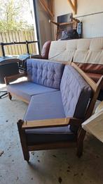 Vintage Chambron Eiken Bank, Hout, Gebruikt, Driepersoons, 75 tot 100 cm