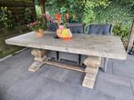 Houten kloostertafel eettafel binnen/ buiten 225x100x78 CM, Huis en Inrichting, Tafels | Eettafels, Ophalen, 100 tot 150 cm, Eikenhout