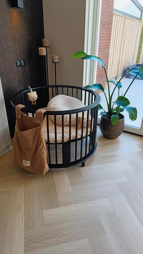 Bopita ronde box zwart als nieuw, met Jollein boxkleed /zak, Kinderen en Baby's, Boxen, Zo goed als nieuw, Rond, Boxkleed, Ophalen