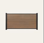 Ruim 13 meter lage Composiet Schutting Teak, Info@compoziet.com, Kunststof, 1 tot 2 meter, 6 meter of meer