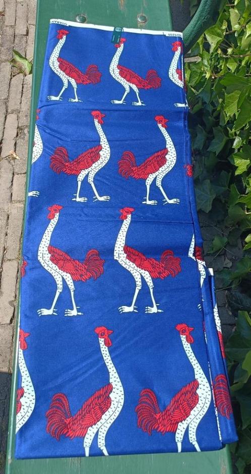 Afrikaanse nieuwe wax stof was katoen 5.50 x 1.15 mt (7), Hobby en Vrije tijd, Stoffen en Lappen, Nieuw, Katoen, 30 tot 120 cm