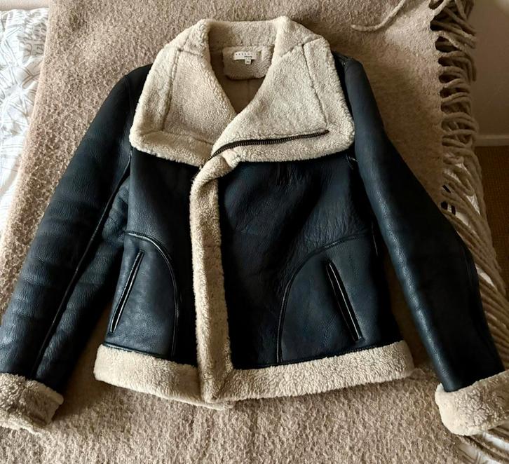 Leren lammy coat donkerbruin maat 40, Kleding | Dames, Jassen | Winter, Gedragen, Maat 38/40 (M), Bruin, Ophalen of Verzenden