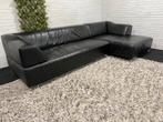 Leolux Faya Lobi - zwart leder - Gratis Levering, Huis en Inrichting, Banken | Bankstellen, Gebruikt, Design, 300 cm of meer, 75 tot 100 cm