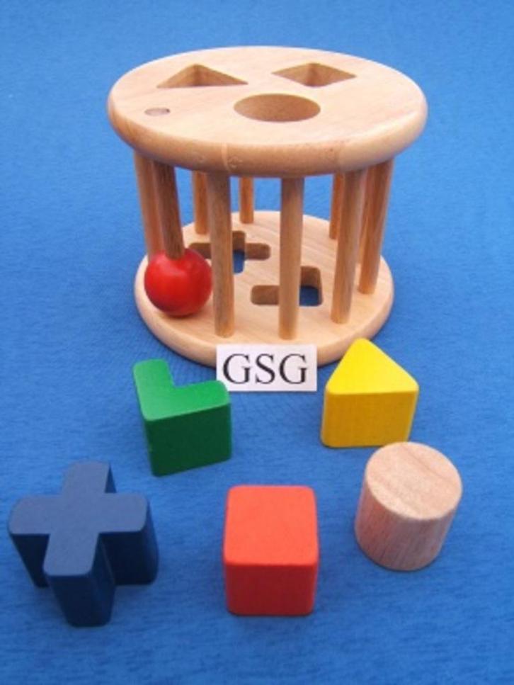 Rollende blokkenstoof nr. 12350-02, Kinderen en Baby's, Speelgoed | Houten speelgoed, Zo goed als nieuw, Ophalen