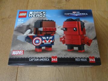 Lego 40668 Brickh Headz Captain America en Red Hulk nieuw beschikbaar voor biedingen