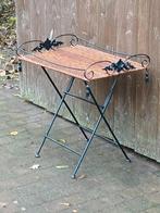 Vintage Bijzettafel met Rotan Blad, Antiek en Kunst, Ophalen