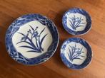 Vintage Japans Aardewerk Set met orchidee, Ophalen of Verzenden