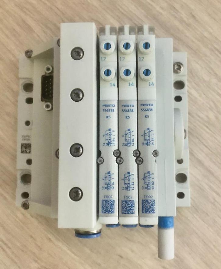 FESTO - VMPA Ventieleiland - 3x Magneetventiel, Hobby en Vrije tijd, Elektronica-componenten, Zo goed als nieuw, Ophalen of Verzenden