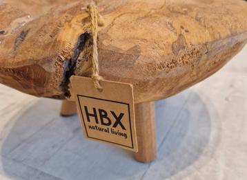 Mooie robuuste fruit schaal op pootjes, massief hout. beschikbaar voor biedingen