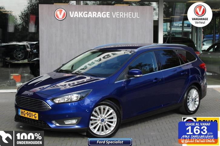 Ford Focus Wagon 1.0 Titanium Edition|Trekhaak|Boekjes|Nap, Auto's, Ford, Bedrijf, Te koop, Focus, ABS, Airbags, Airconditioning
