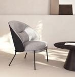 Kave Home Eamy fauteuil zwart/grijs Nieuw!, Ophalen, Hout, Minder dan 75 cm, Nieuw