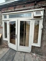 2x Jaren '20 Kozijn met Dubbel Glas, Doe-het-zelf en Verbouw, Deuren en Horren, Ophalen, Gebruikt, Overige typen, Glas