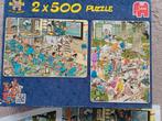Twee puzzels van 500 stukjes van Jan van Haasteren, Ophalen of Verzenden, 500 t/m 1500 stukjes, Zo goed als nieuw, Legpuzzel