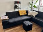 Gelderland 7610 Black corner sofa, Huis en Inrichting, Banken | Bankstellen, Ophalen, 250 tot 300 cm, Gebruikt, Hoekbank