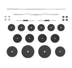 Halterset 96 kg met Lange Halter, SZ-Stang en Korte Halters, Ophalen, Benen, Halterset