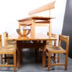Asserbo vintage eethoek design Borge Mogensen - retro grenen, Ophalen, Gebruikt, 4 tot 6 stoelen