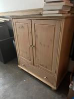 Massief houten kast - white wash, Huis en Inrichting, Ophalen of Verzenden, Gebruikt
