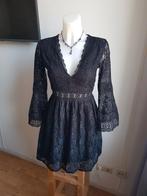 Vintage Zwarte Kant Jurk - Maat S, Zwart, Ophalen of Verzenden, Zo goed als nieuw, Vintage