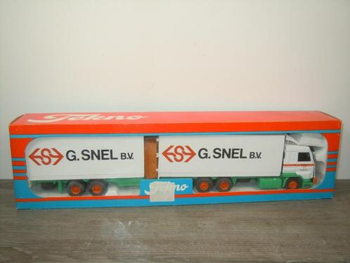 Scania 113M Truck &amp; Trailer G.Snel BV - Tekno 1:50, Hobby en Vrije tijd, Modelauto's | 1:50, Zo goed als nieuw, Bus of Vrachtwagen