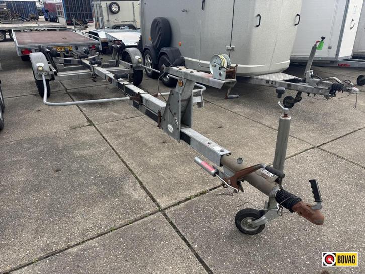 Bij Impex boottrailer ongeremd enkelas lengte 550 cm, Watersport en Boten, Boottrailers, Gebruikt