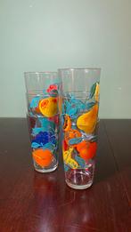 Vintage jaren 70 fruit glazen, Verzamelen, Glas en Borrelglaasjes, Ophalen of Verzenden, Zo goed als nieuw, Waterglas