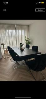 Zwarte tafel Eric Kuster style 220x100x76x6, Huis en Inrichting, Tafels | Eettafels, Ophalen of Verzenden, Zo goed als nieuw