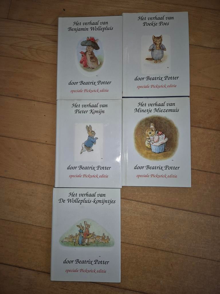Beatrix Potter Pickwick Editie - 5 Boekjes, Boeken, Kinderboeken | Jeugd | onder 10 jaar, Gelezen, Sprookjes, Ophalen of Verzenden