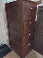 Oude eikenhouten archiefkast/ notariskast met 4 lades, Antiek en Kunst, Ophalen