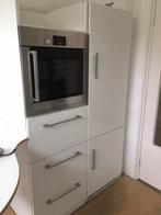 keukenkasten met Bosch  inbouw oven en inbouw koelkast, Ophalen, Gebruikt, Wit