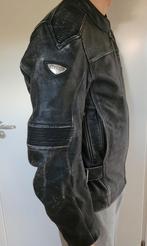 Leren lederen motorjas bikerjas zgan maat 56, Motoren, Kleding | Motorkleding, Ophalen of Verzenden, Tweedehands, Jas | leer