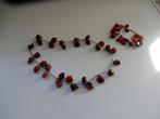 ketting en armband, vintage, edelsteen bruin, Ophalen of Verzenden