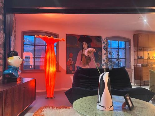 Retro Silk Flower Vloerlamp, Huis en Inrichting, Lampen | Vloerlampen, Zo goed als nieuw, 150 tot 200 cm, Stof, Ophalen