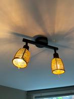 Twee stuks plafondlampen/ spots, rotan jute, nieuwstaat!, Huis en Inrichting, Lampen | Plafondlampen, Ophalen of Verzenden, Zo goed als nieuw