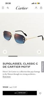 Originele Cartier zonnebril, Overige merken, Zonnebril, Blauw, Nieuw