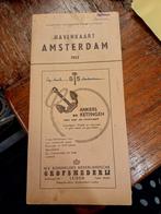 Havenkaart Amsterdam 1952, Ophalen of Verzenden, Gebruikt, Kaart, Foto of Prent