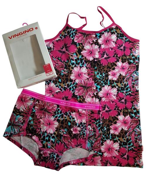Mooi NIEUW! VINGINO setje hemd + boxershort maat XL/158-164., Kinderen en Baby's, Kinderkleding | Maat 158, Nieuw, Meisje, Nacht- of Onderkleding