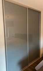 Twee prachtige schuifdeuren met stijlvol grijs glas., Ophalen, 200 cm of meer, 75 cm of meer, 150 tot 200 cm