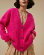 leuk warm vest van By-Bar in fuchsia mt S (of M) mohairmix, Kleding | Dames, Ophalen, Zo goed als nieuw, By-Bar, Roze